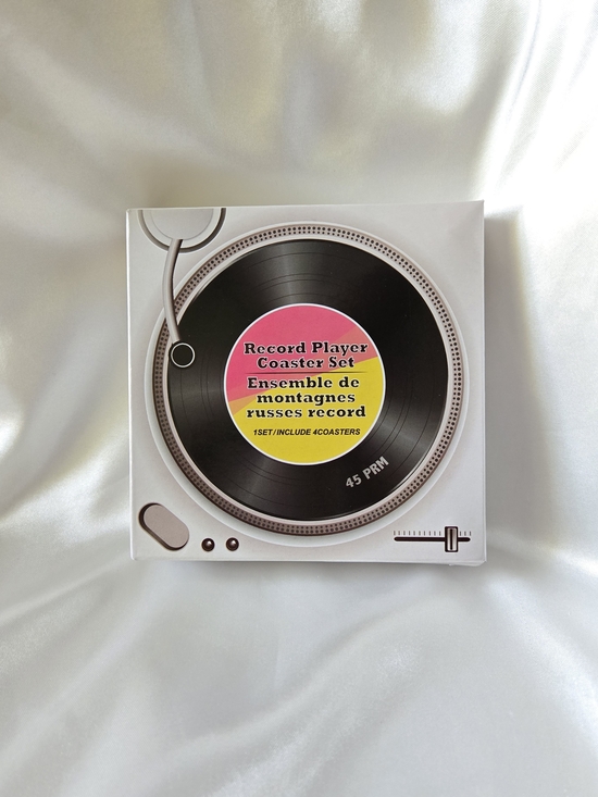 None Other - Record Player Coaster Set NIB